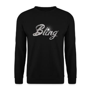 Bling Glitter Party - Unisex Sweatshirt - black - Front - Alina (178cm) & Michal (187cm)