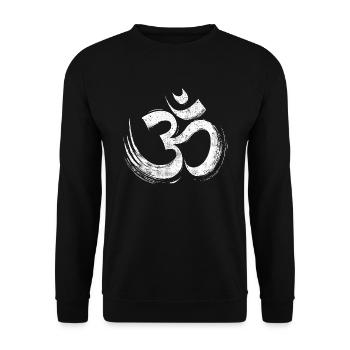 Om Logo Namah Shivaya Mantra Meditation Yoga - Unisex Pullover - Schwarz - Vorne - Alina (178cm) & Michal (187cm)