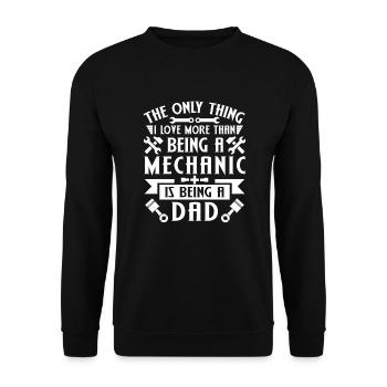 I love Being a Mechanic Dad - Unisex Sweatshirt - black - Front - Alina (178cm) & Michal (187cm)