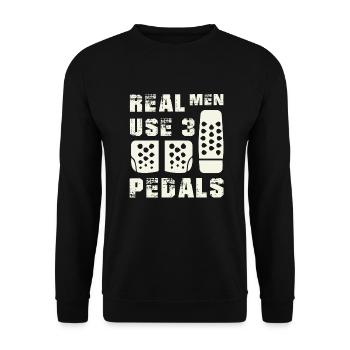 Real Men Pedals Shirts - Sweat-shirt Unisexe - noir - Devant - Alina (178cm) & Michal (187cm)