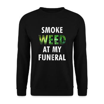 Cannabis hemp leaf marijuana reggae hemp gift - Unisex Sweatshirt - black - Front - Alina (178cm) & Michal (187cm)