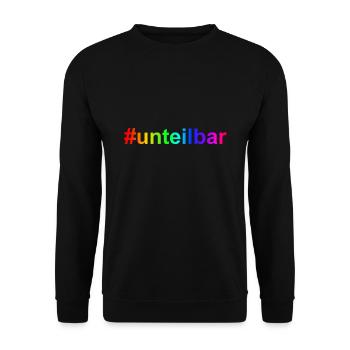 unteilbar wirsindmehr Demo gegen rechts - Unisex Pullover - Schwarz - Vorne - Alina (178cm) & Michal (187cm)