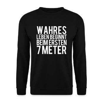 Handball - Unisex Pullover - Schwarz - Vorne - Alina (178cm) & Michal (187cm)