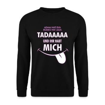 Ihr habt es gut. Ihr habt ja mich .. Geschenk Chef - Unisex Pullover - Schwarz - Vorne - Alina (178cm) & Michal (187cm)