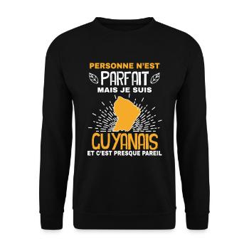 Mon Guyanais Est Parfait Cadeau Drôle Guyane - Sweat-shirt Unisexe - noir - Devant - Alina (178cm) & Michal (187cm)