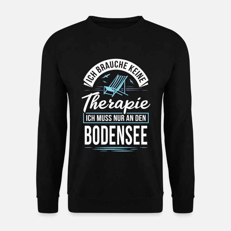 Therapie? Ich muss nur an den Bodensee - Unisex Pullover - Schwarz