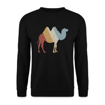 Camel Retro Style Vintage - Unisex Sweatshirt - black - Front - Alina (178cm) & Michal (187cm)