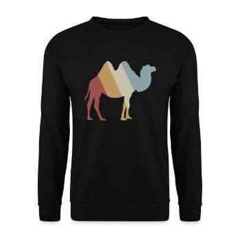 Camel Retro Style Vintage - Unisex Sweatshirt - black - Front - Alina (178cm) & Michal (187cm)