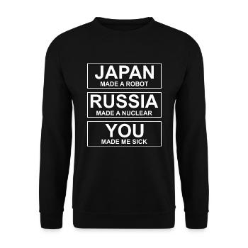 You Made Me Sick - Unisex Sweatshirt - black - Front - Alina (178cm) & Michal (187cm)