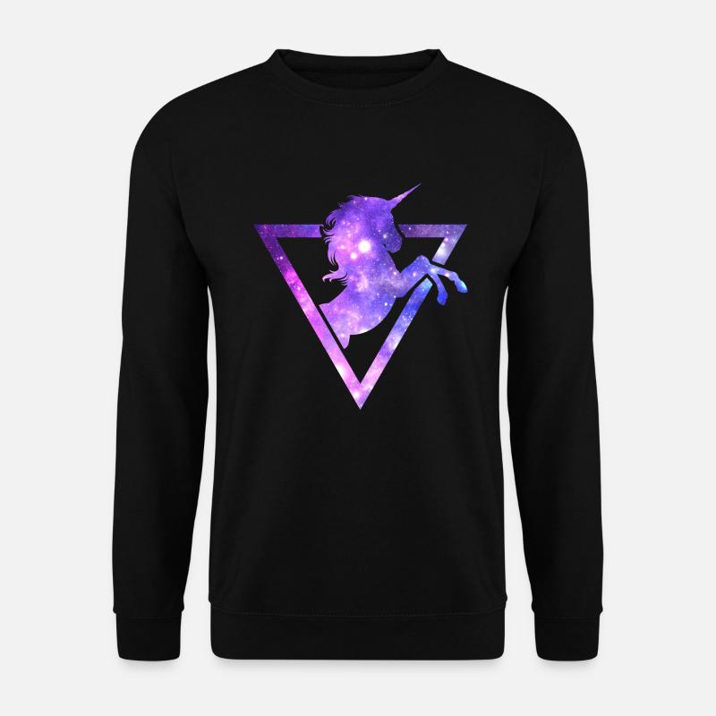 Funny Unicorn Galaxy - Unisex Pullover - Schwarz