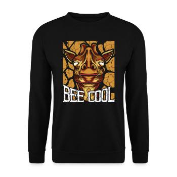 Motif de girafes - Sweat-shirt Unisexe - noir - Devant - Alina (178cm) & Michal (187cm)