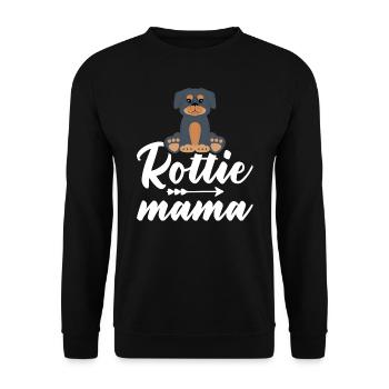 Femmes Rottie Maman Chien Mama Rottweiler - Sweat-shirt Unisexe - noir - Devant - Alina (178cm) & Michal (187cm)