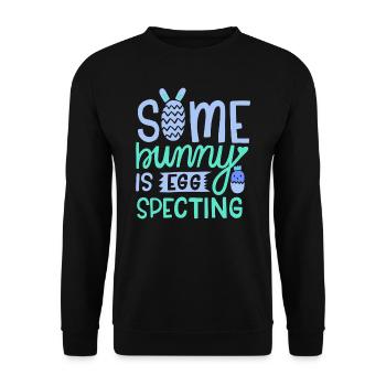 Annonce de bébé de grossesse de Pâques - Sweat-shirt Unisexe - noir - Devant - Alina (178cm) & Michal (187cm)