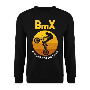 BMX Idea Gift Humor - Unisex Sweatshirt - black - Front - Alina (178cm) & Michal (187cm)
