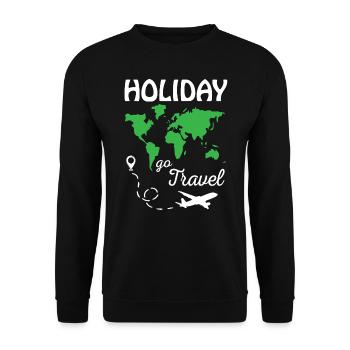 Holiday Go Travel - Unisex Sweatshirt - black - Front - Alina (178cm) & Michal (187cm)