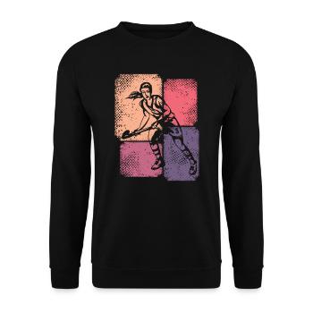 Hockey Player Field Hockey Player Women Hockey - Unisex Sweatshirt - black - Front - Alina (178cm) & Michal (187cm)