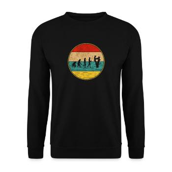 Lustiges Arborist Geschenk Baumpfleger Kettensäge - Unisex Pullover - Schwarz - Vorne - Alina (178cm) & Michal (187cm)