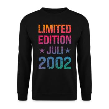 Fête d’anniversaire en édition limitée Vintage 2002 - Sweat-shirt Unisexe - noir - Devant - Alina (178cm) & Michal (187cm)