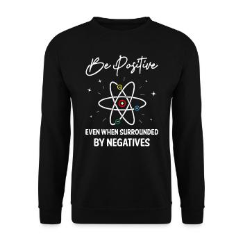 Be Positive Science - Unisex Sweatshirt - black - Front - Alina (178cm) & Michal (187cm)