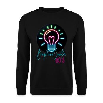 80's - Unisex Sweatshirt - black - Front - Alina (178cm) & Michal (187cm)