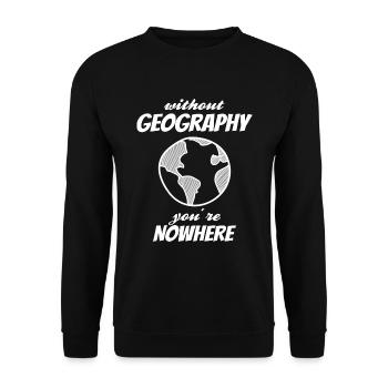 GEOGRAPHY: You're Nowhere - Unisex Pullover - Schwarz - Vorne - Alina (178cm) & Michal (187cm)