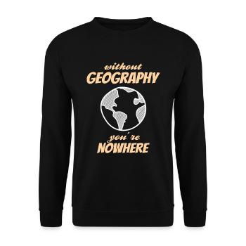GEOGRAPHY: You're Nowhere - Unisex Pullover - Schwarz - Vorne - Alina (178cm) & Michal (187cm)