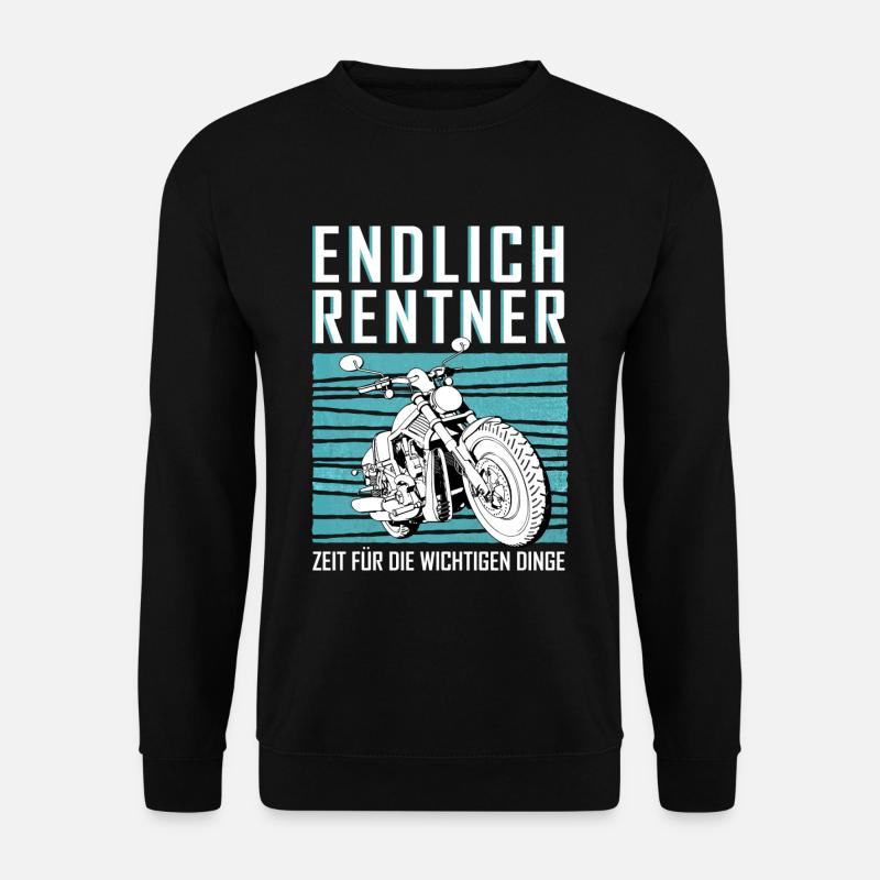 Endlich Rentner Zeit fürs Motorrad Ruhestand Biker - Unisex Pullover - Schwarz