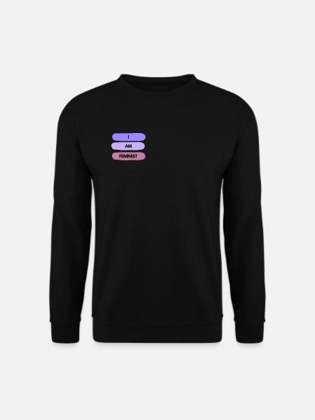 💜✊ I AM FEMINIST – Statement Shirt - Unisex Pullover - Schwarz