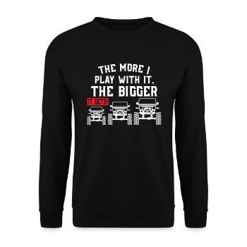 the more i play with the bigger it gets - Unisex Sweatshirt - black - Front - Alina (178cm) & Michal (187cm)