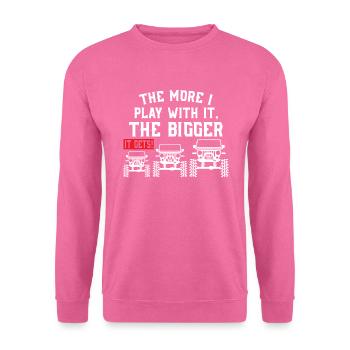 the more i play with the bigger it gets - Unisex Sweatshirt - pink - Front