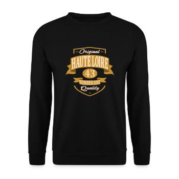 Haute Loire - Sweat-shirt Unisexe - noir - Devant - Alina (178cm) & Michal (187cm)