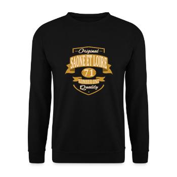 Saône Et Loire - Sweat-shirt Unisexe - noir - Devant - Alina (178cm) & Michal (187cm)