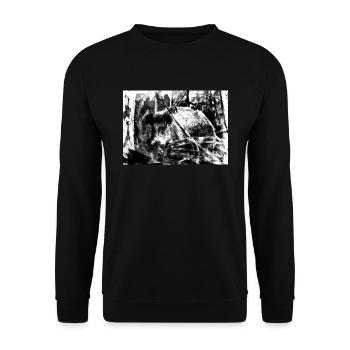 Eine Wildsau - Unisex Pullover - Schwarz - Vorne - Alina (178cm) & Michal (187cm)