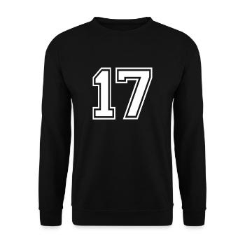 17 - AMERICAN FOOTBALL - Jersey shirt motif - Unisex Sweatshirt - black - Front - Alina (178cm) & Michal (187cm)