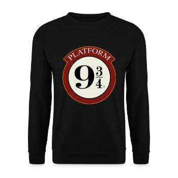 Harry Potter Platform 9 3/4 - Unisex Sweatshirt - black - Front - Alina (178cm) & Michal (187cm)