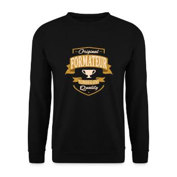Formateur - Sweat-shirt Unisexe - noir - Devant - Alina (178cm) & Michal (187cm)