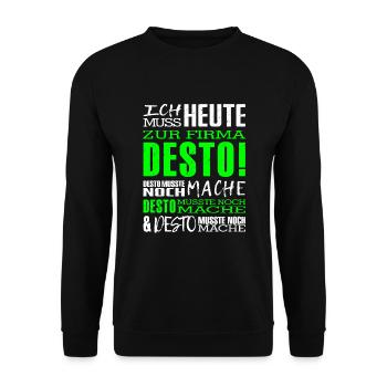 Firma Desto - Unisex Pullover - Schwarz - Vorne - Alina (178cm) & Michal (187cm)