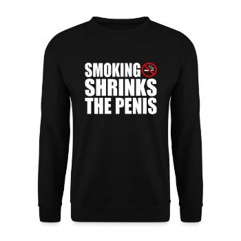 Smoking shrinks the penis - Unisex Pullover - Schwarz - Vorne - Alina (178cm) & Michal (187cm)