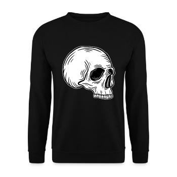 Skull Skeleton Skull Horror Cadeau d’Halloween - Sweat-shirt Unisexe - noir - Devant - Alina (178cm) & Michal (187cm)