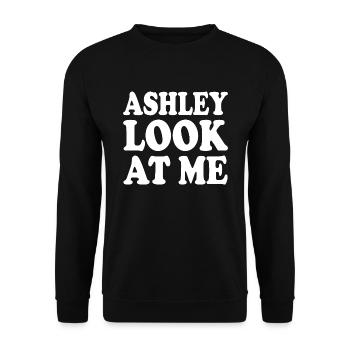 Ashley look at me - Unisex Sweatshirt - black - Front - Alina (178cm) & Michal (187cm)