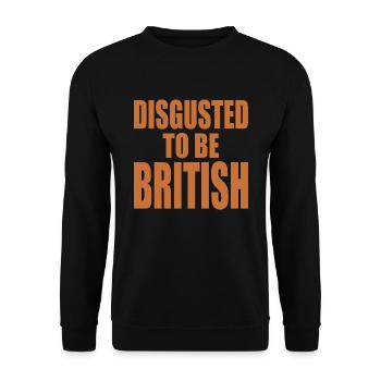 disgusted to be british - Sweat-shirt Unisexe - noir - Devant - Alina (178cm) & Michal (187cm)