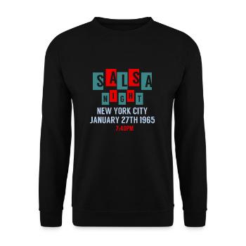 Salsa Night New York City - Unisex Pullover - Schwarz - Vorne - Alina (178cm) & Michal (187cm)