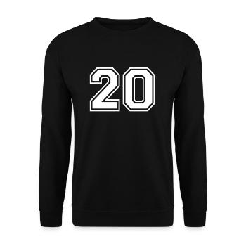 20 - AMERICAN FOOTBALL - Jersey shirt motif - Unisex Sweatshirt - black - Front - Alina (178cm) & Michal (187cm)