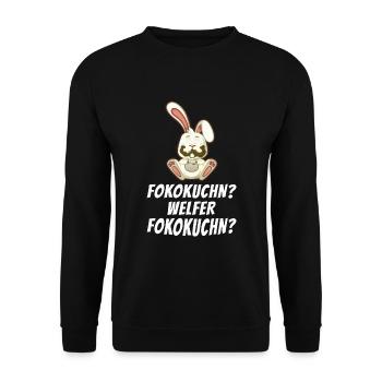 Fokokuchen - Schokokuchen,Hase,Lustig,Geschenk - Unisex Pullover - Schwarz - Vorne - Alina (178cm) & Michal (187cm)