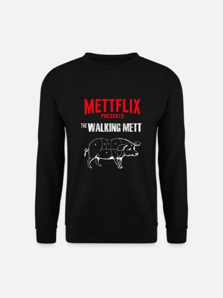 Mettflix Presents The Walking Mett - Unisex Pullover - Schwarz