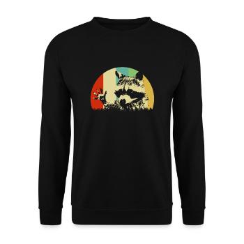 Voleur de rongeur cadeau animal mignon - Sweat-shirt Unisexe - noir - Devant - Alina (178cm) & Michal (187cm)