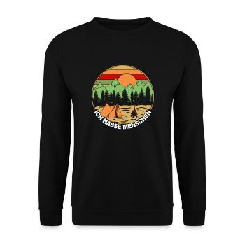 Je déteste les gens - Sweat-shirt Unisexe - noir - Devant - Alina (178cm) & Michal (187cm)