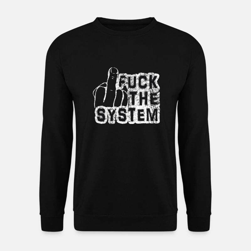 Fuck the system GRUNGE - Unisex Sweatshirt - black