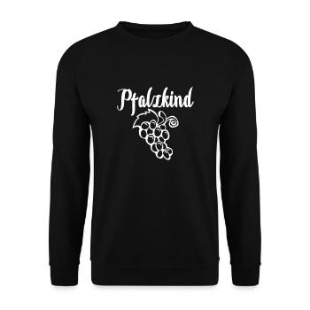 Pfalzkind Traube Winzer Weinliebhaber - Unisex Pullover - Schwarz - Vorne - Alina (178cm) & Michal (187cm)