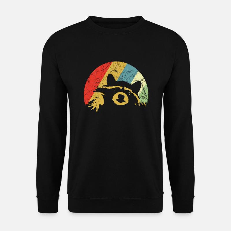 Der Troublemaker Waschbär - Unisex Pullover - Schwarz